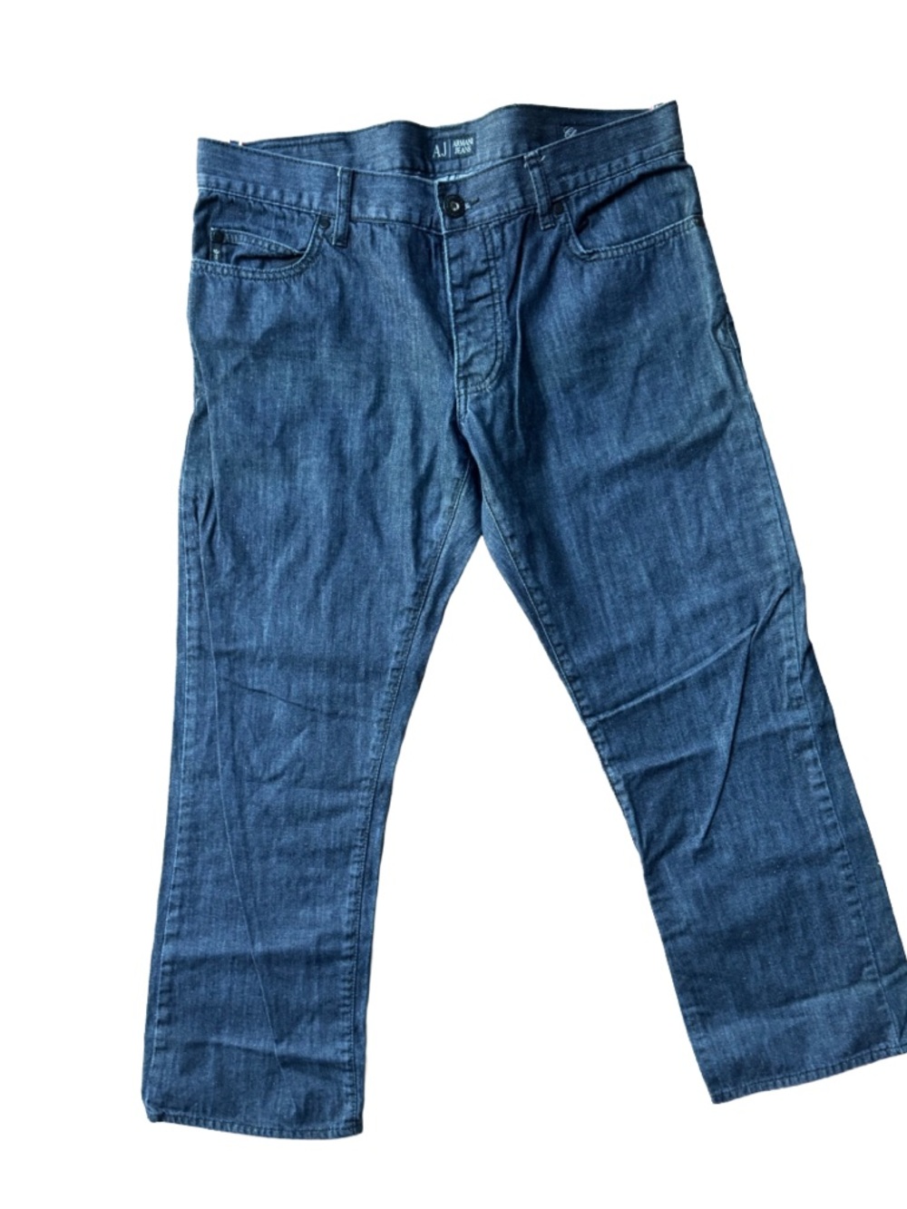 Armani Jeans Men's Dark Blue Relaxed Fit Jeans